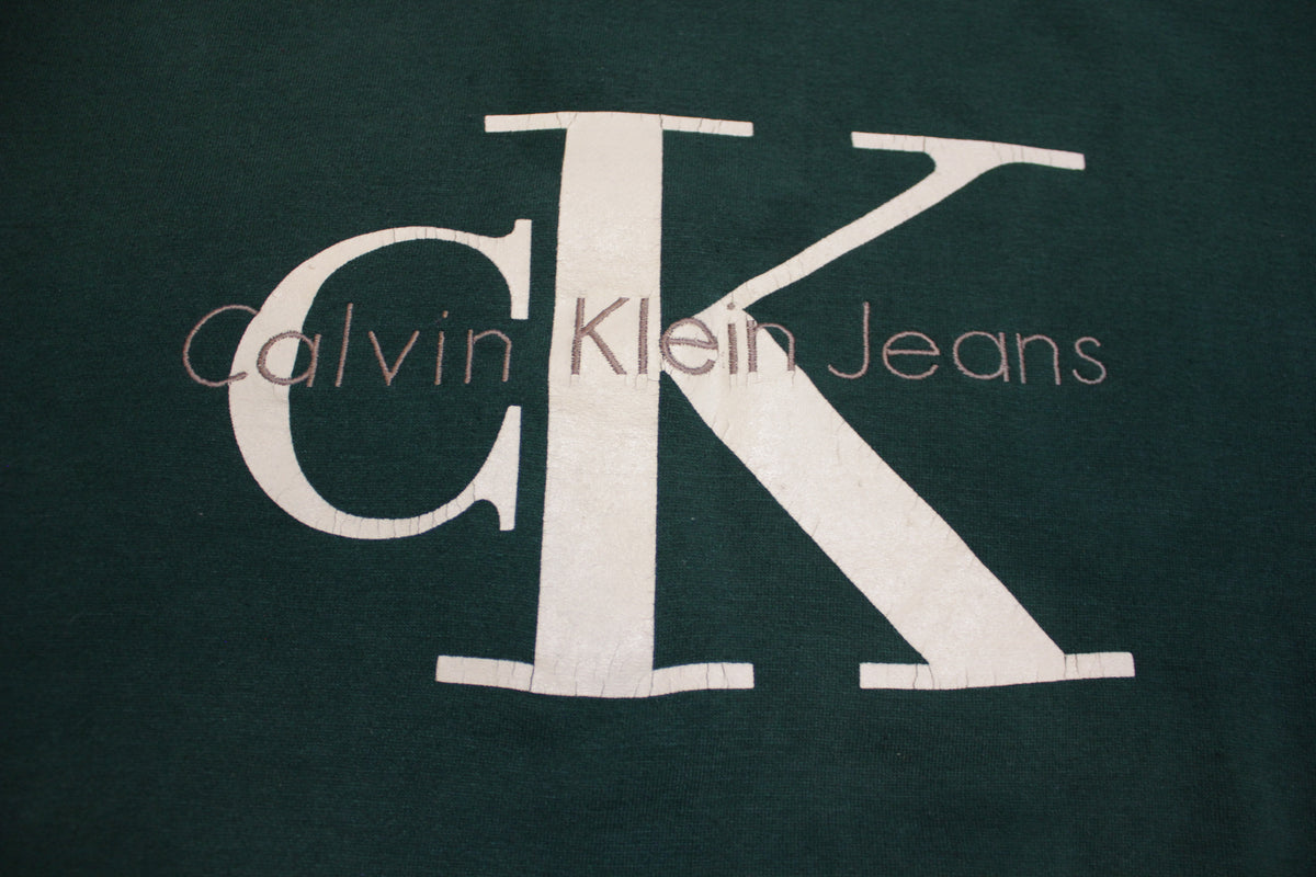 Stadscentrum Kritiek Vervuild Calvin Klein Jeans Embroidered Big Logo 90s Vintage Designer Pullover –  thefuzzyfelt