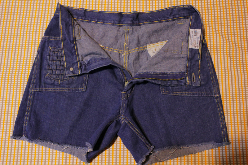 Kmart 70's Latice Jean Shorts. Rare Unique Vintage Weave Pattern Denim ...