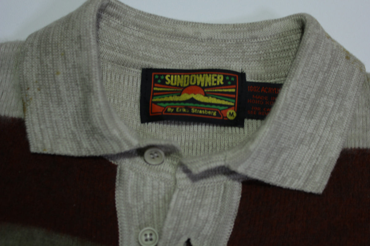 Sundowner Erika Strasberg Vintage 80's Striped Polo Sweater – thefuzzyfelt