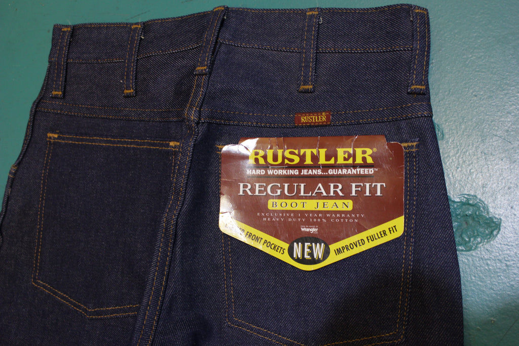 Rustler Regular Fit Boot Jeans Deadstock Vintage 80's Made in USA NWT ...