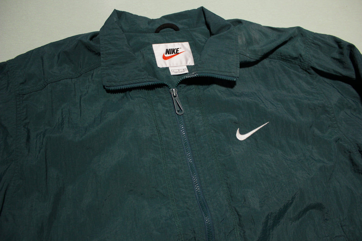 Forest Green Nike Vintage 90's White Tag Canopy Windbreaker Jack – thefuzzyfelt