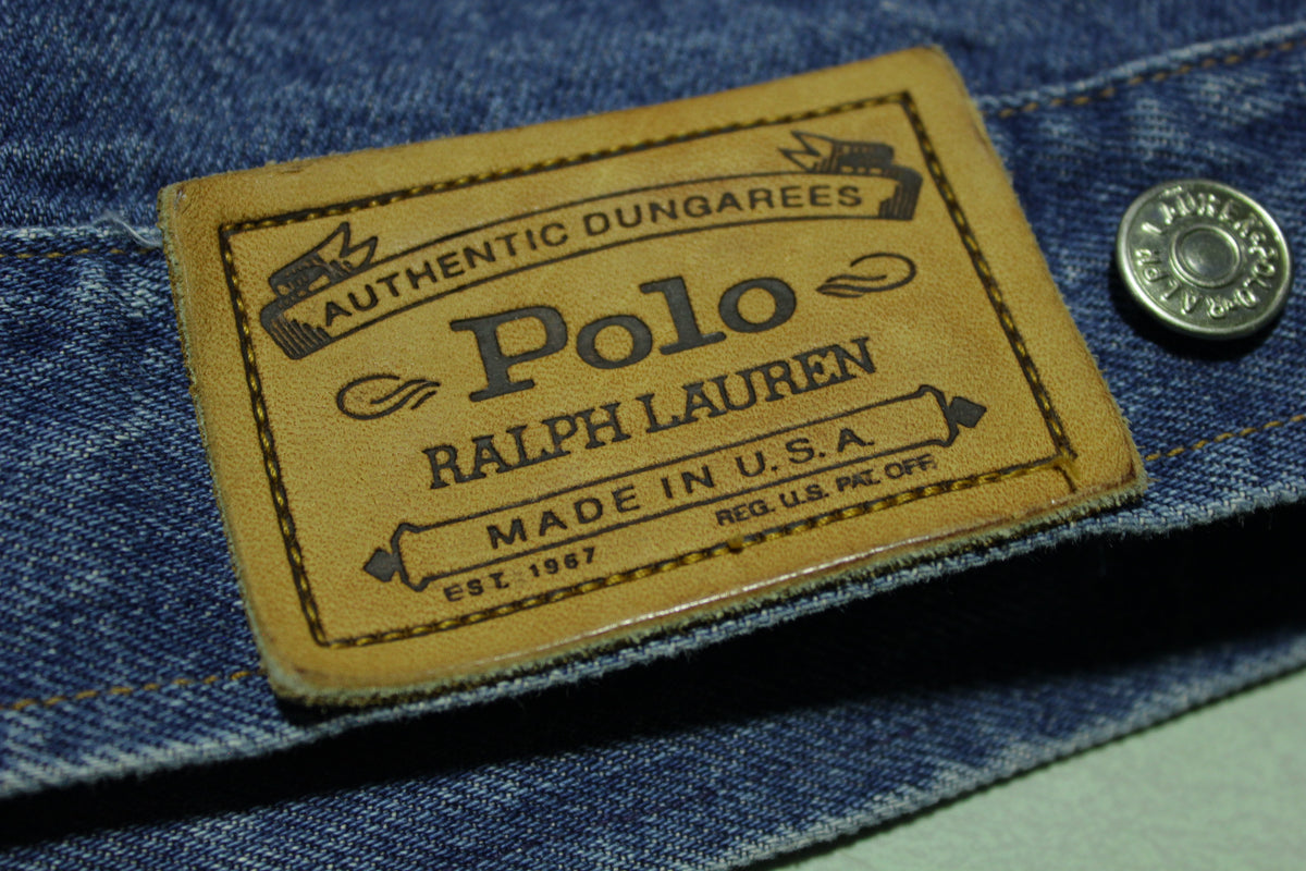 Ralph Lauren Polo Authentic Dungarees White Tag Label Made IN USA Vint –  thefuzzyfelt