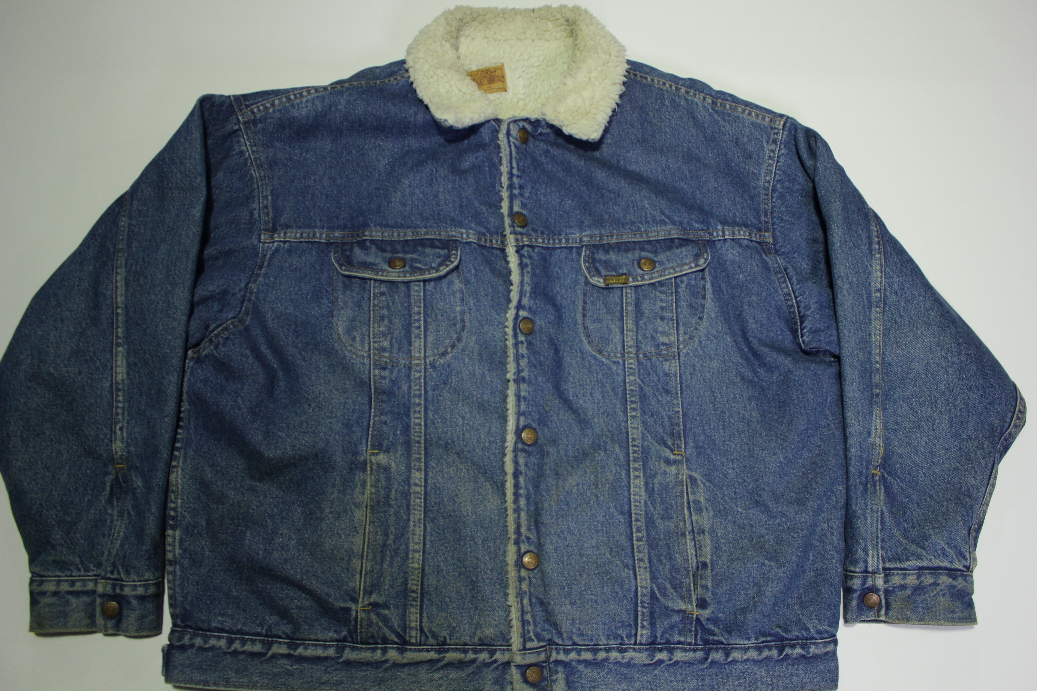 Sears Roebucks Vintage 1950's Selvedge Pleated Denim Jean Jacket