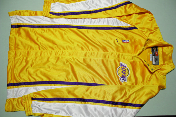 LOS ANGELES LAKERS VINTAGE 2000's RETRO TEAM NIKE WARM-UP JERSEY
