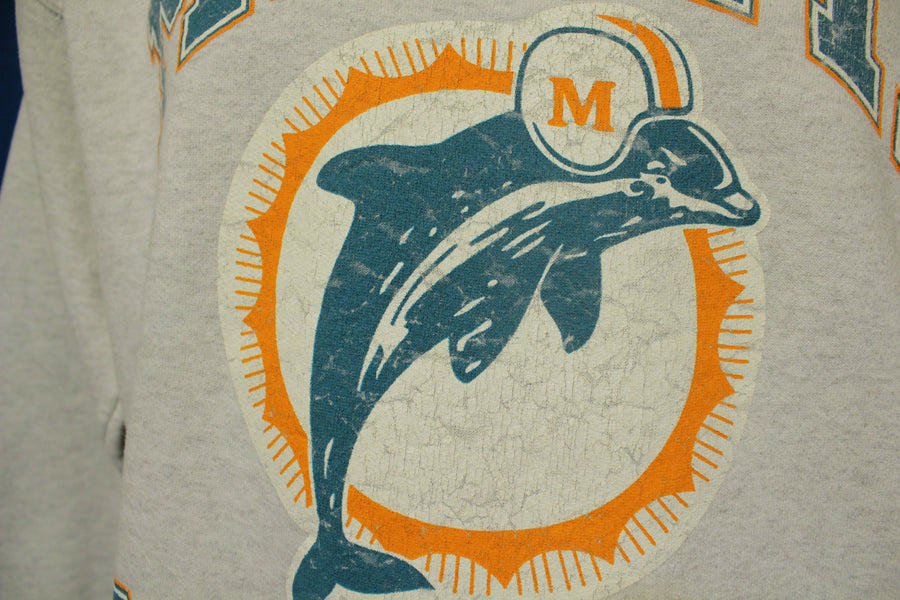 Miami Dolphins Vintage 90s Nutmeg Made in USA Pullover Crewneck Sweats ...