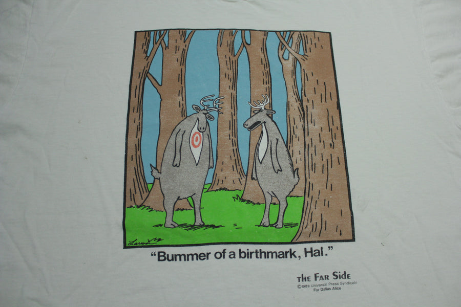 The Far Side 1986 Deer Bummer Of A Birthmark Hal Vintage 80s Comic T S Thefuzzyfelt 2824