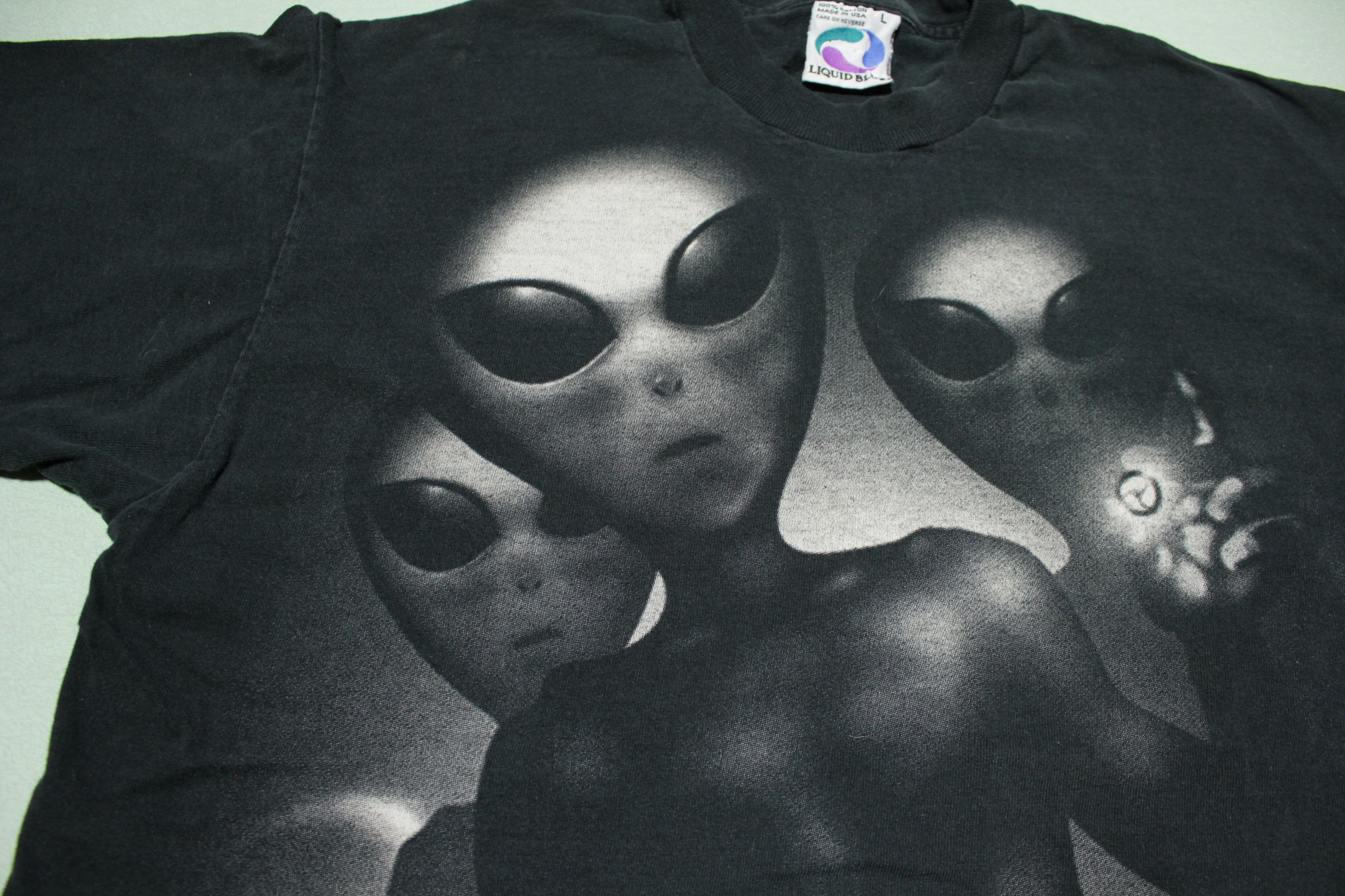 LIQUID BLUE Tシャツ 宇宙人 UFO エイリアン 90s USA製-