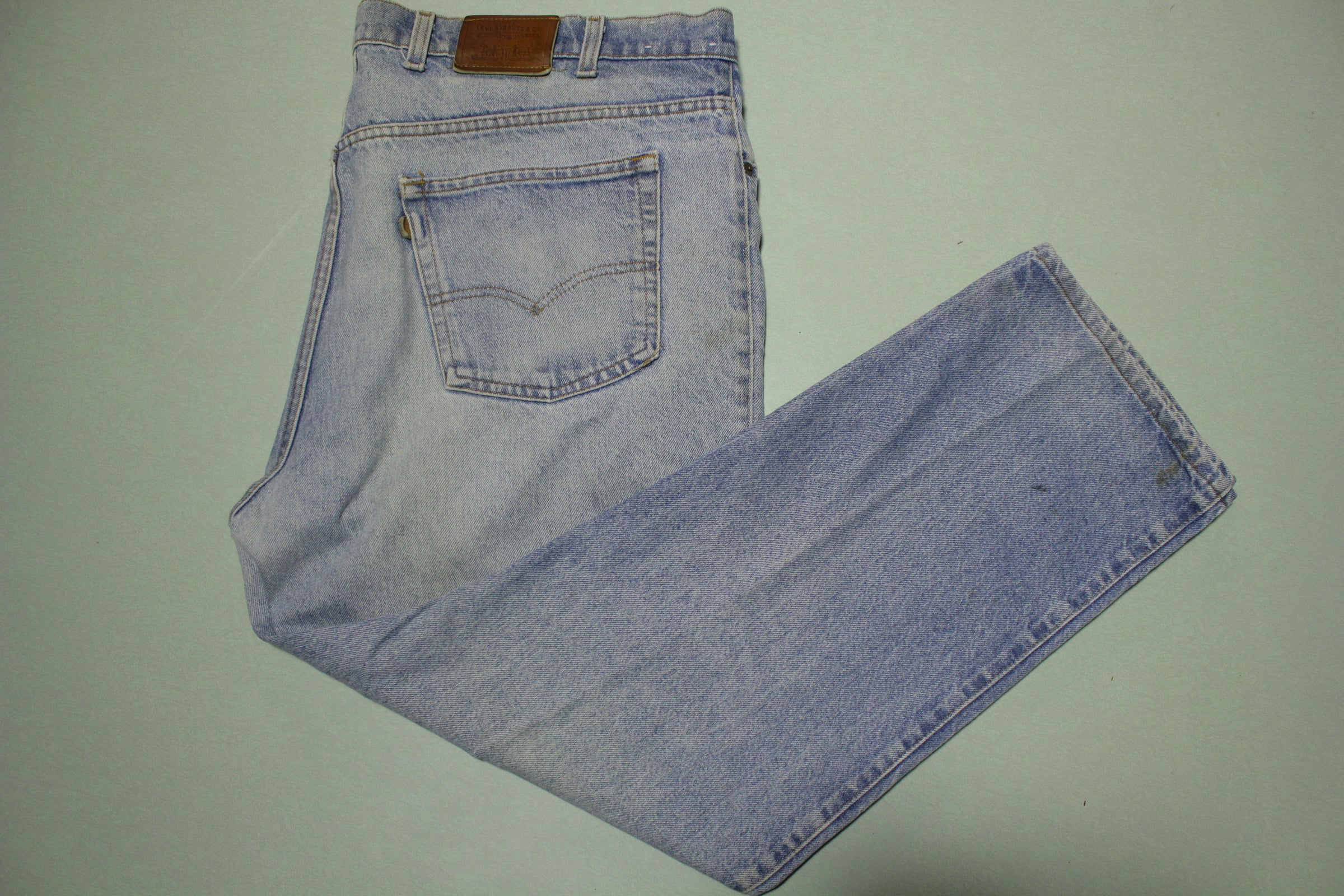 Levis Leather Tab Patch Stone Washed Made in USA Jeans Vintage 80's 41 –  thefuzzyfelt