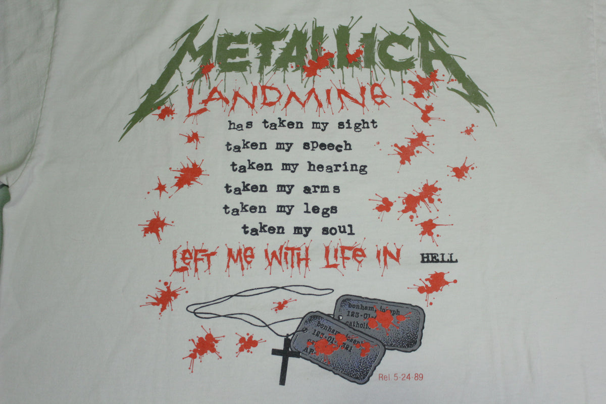discretie verdund onpeilbaar Metallica One 1989 Landmine Joseph Bonham Vintage 80's Brockum Pushead –  thefuzzyfelt