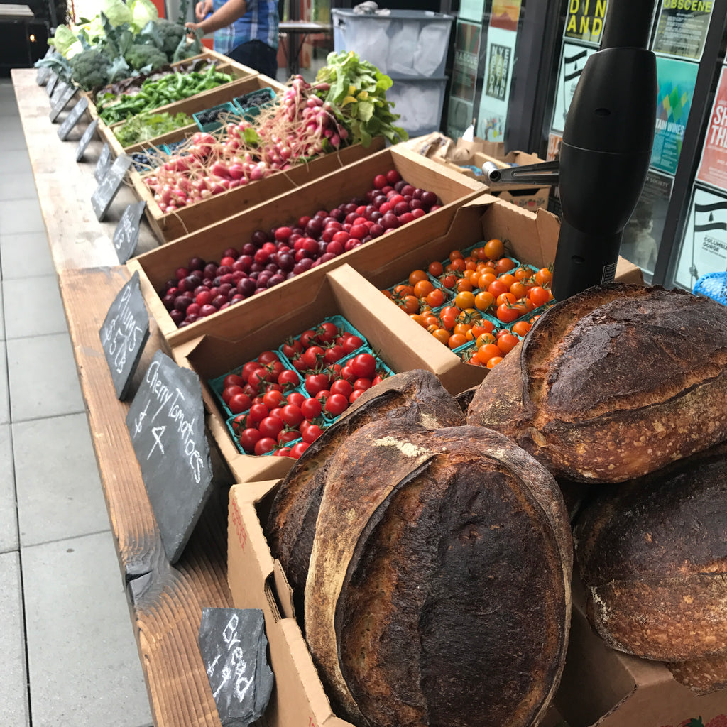 Organic produce at a farmer's market