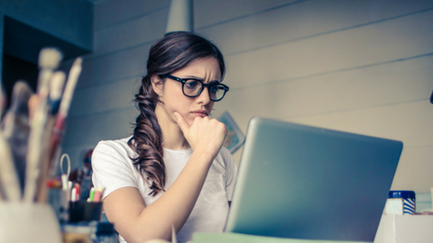 Woman and Computer