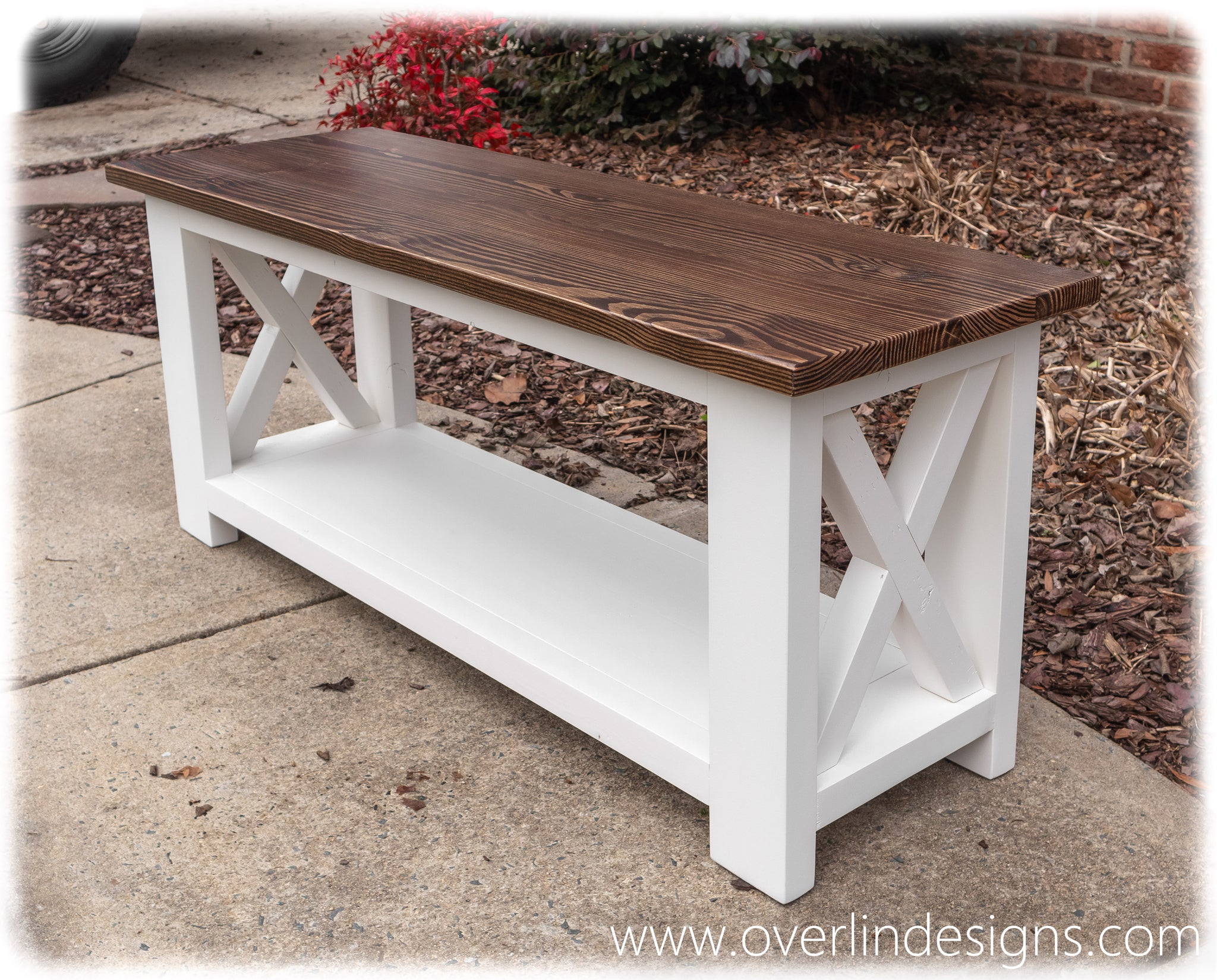 Modern Farmhouse Bench Handcrafted For You Overlin Designs
