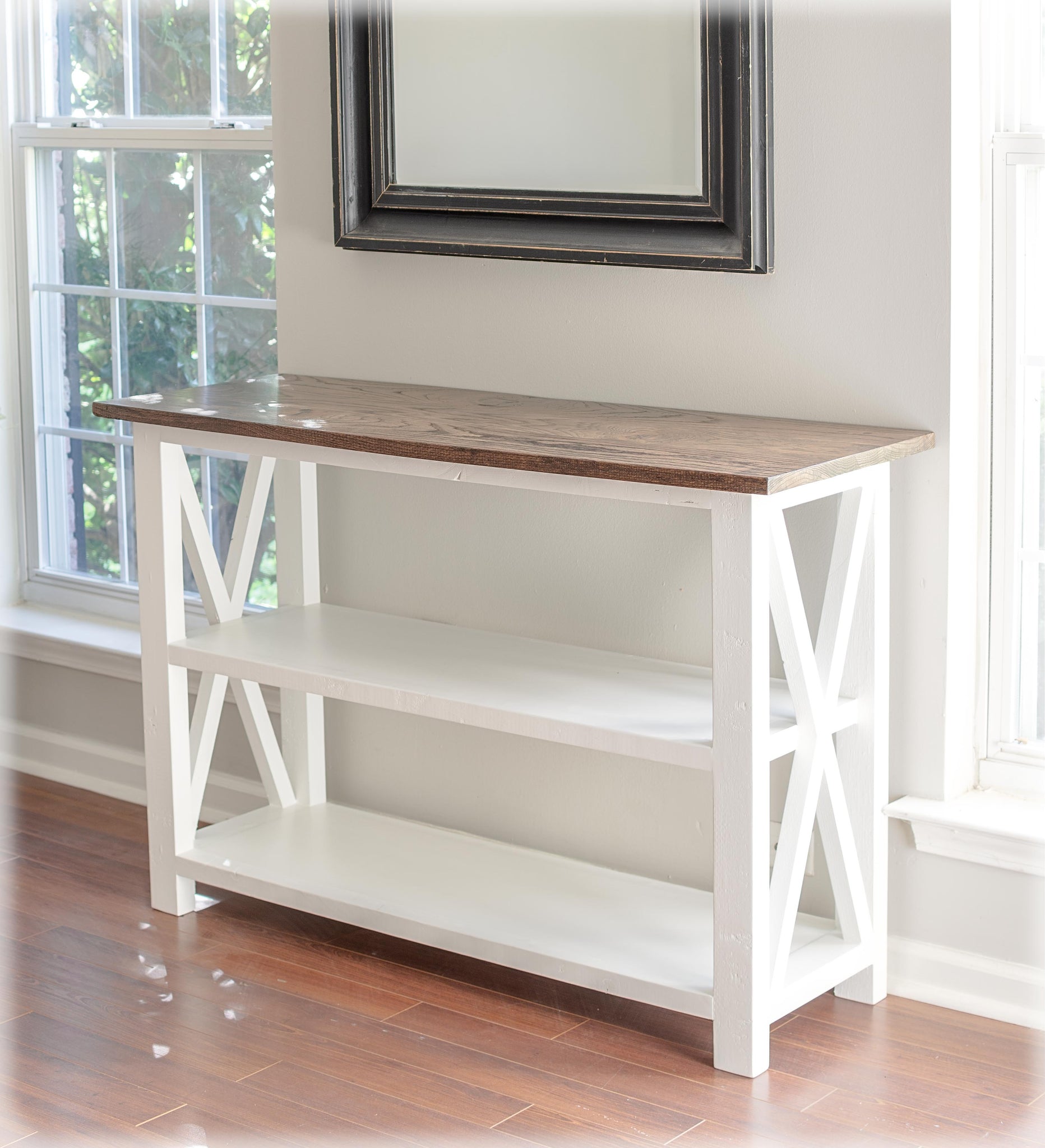 Carolina Farmhouse Entryway Table Charlotte Nc Overlin Designs