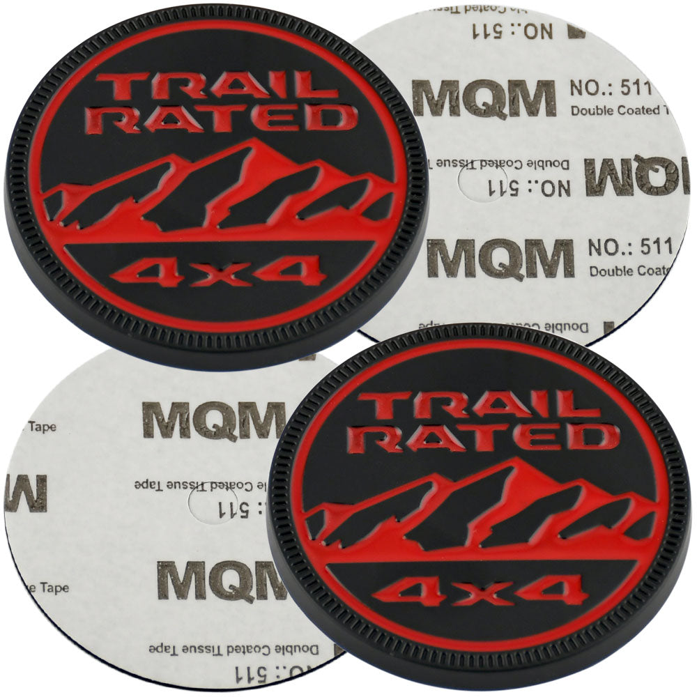 JEEP WRANGLER JL RUBICON Set Of 2 Red Black Trail Rated Fender Badges –  AFA-Motors