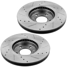 Load image into Gallery viewer, MotorbyMotor Front Brake Rotors 299mm Drilled &amp; Slotted Brake Rotor Fits for Ford Fusion, Lincoln MKZ Zephyr, Mazda 6 (Not Included Speed Model), Mercury Milan-All Models