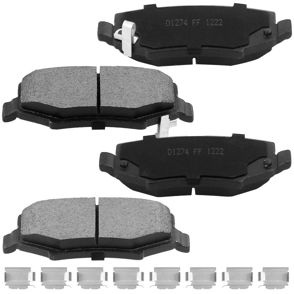 Rear Ceramic Brake Pads w/Hardware Kits Fits for Dodge Nitro, Jeep Lib –  AFA-Motors