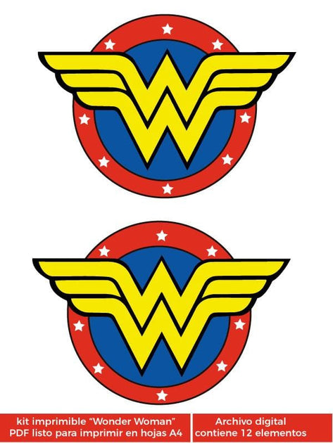 Kit imprimible Mujer maravilla (Wonder Woman) Kit de fiesta cumpleaños –  Una Fiesta Bonita