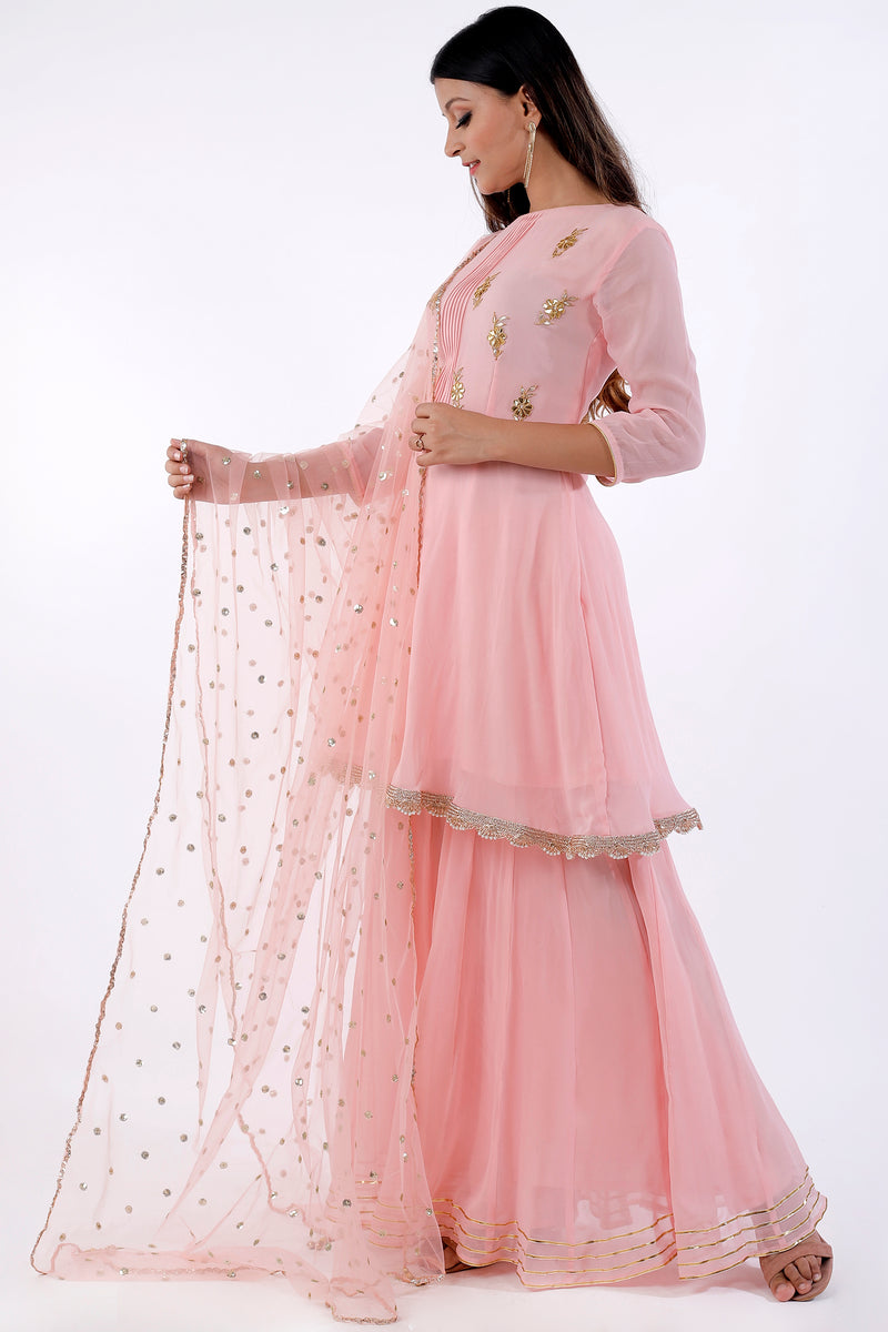 sharara with frock style