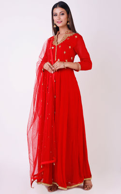 gota patti anarkali suits online