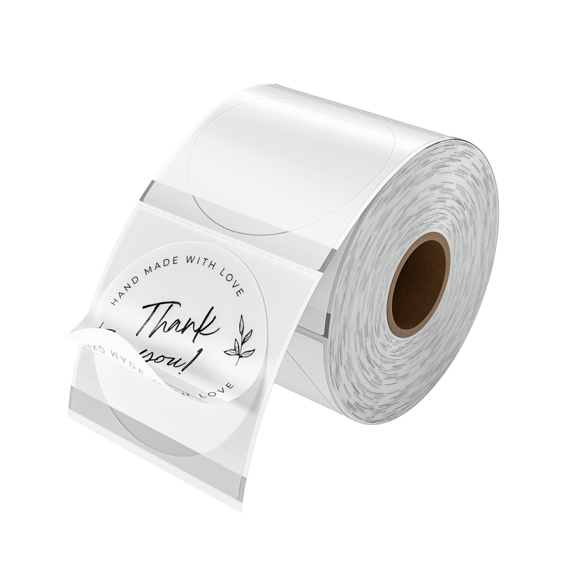 2x2 inch clear transparent round labels