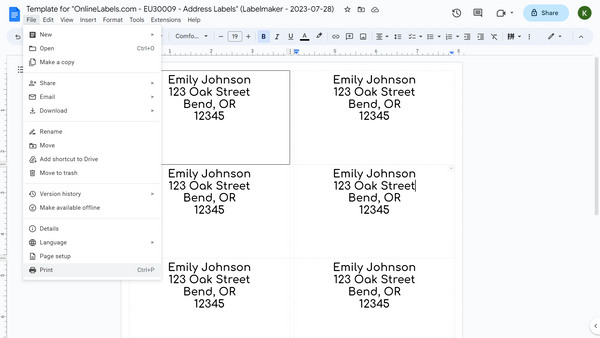 How to Make Return Address Labels in Google Docs (Step-by-step)