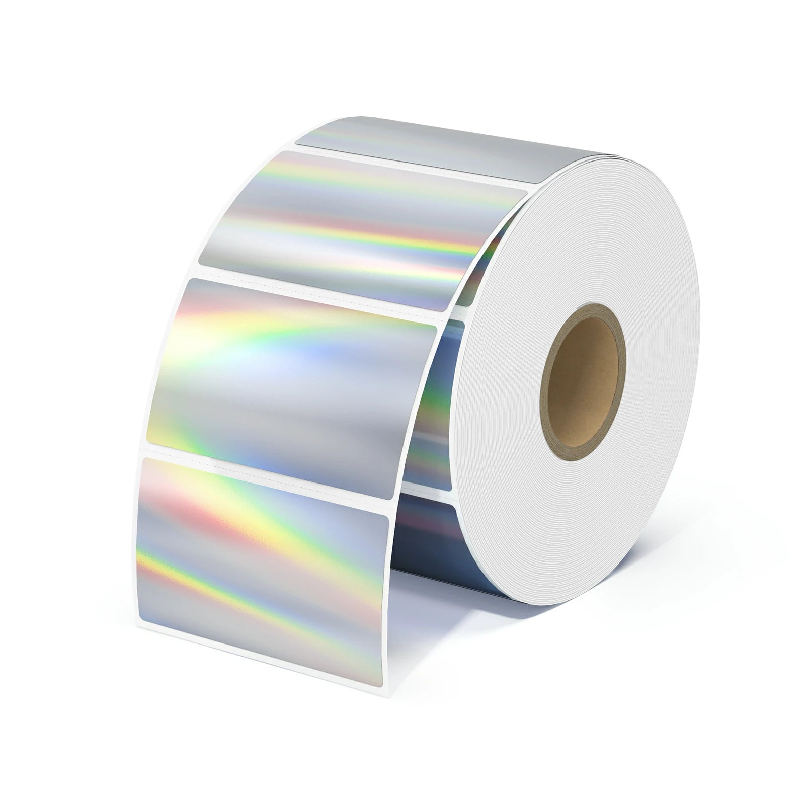 MUNBYN Holographic Silver Thermal Sticker Labels