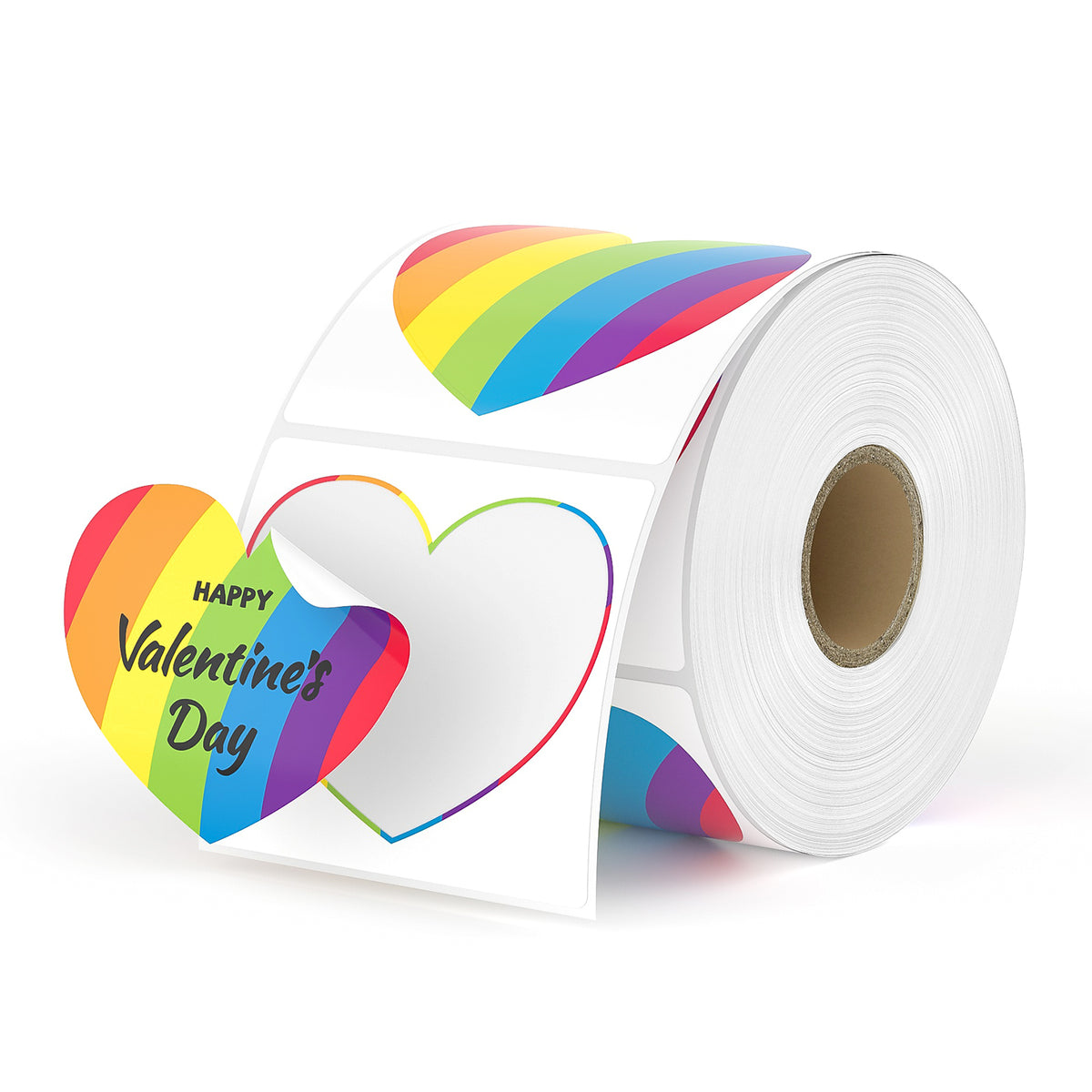 MUNBYN Rainbow Heart Shaped Thermal Labels