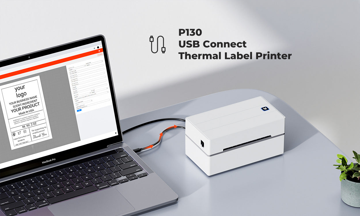 MUNBYN P130 compact thermal printer is a cost-effective solution for small businesses.