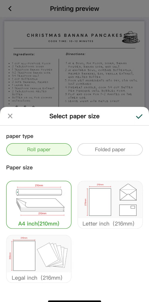 how to print recipe card