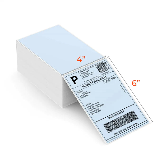 MUNBYN Blue Fanfold Shipping Labels