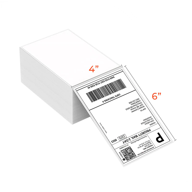 MUNBYN White Fanfold Shipping Labels