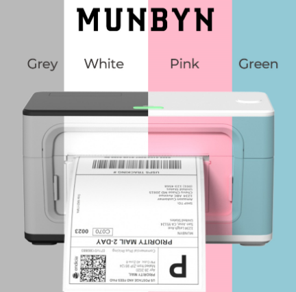 MUNBYN thermal label printer in different colors