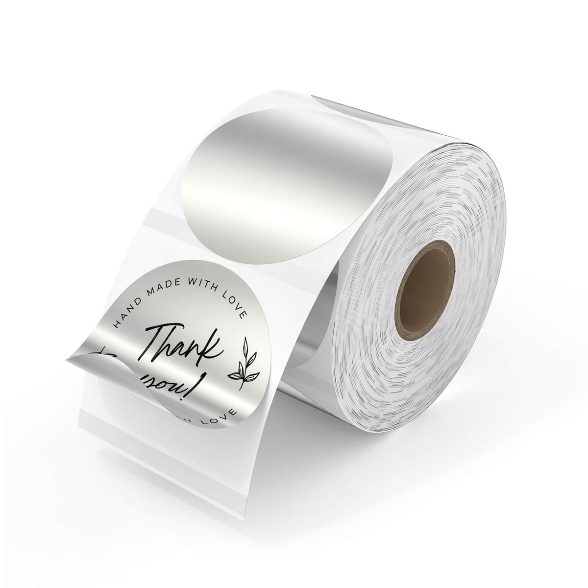 MUNBYN Silver Gloss Round Thermal Labels