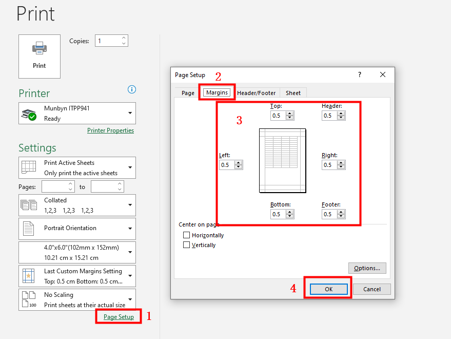 set the label margin to Print Address Labels from Excel with 4''x6'' Thermal Shipping Labels