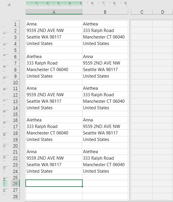 enter content to Print Address Labels from Excel with 4''x6'' Thermal Shipping Labels