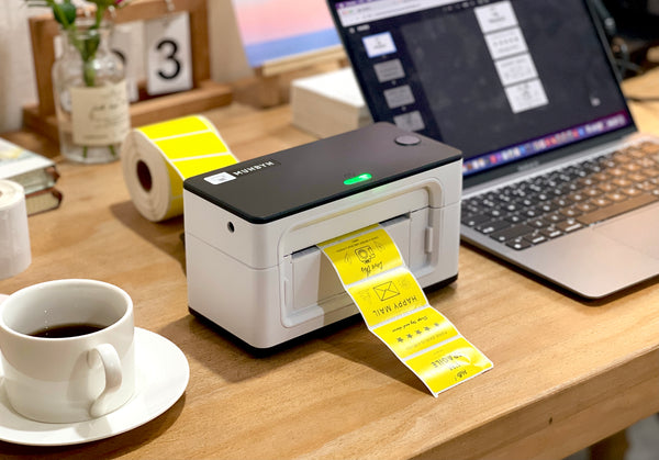 print coffee labels using MUNBYN thermal label printer