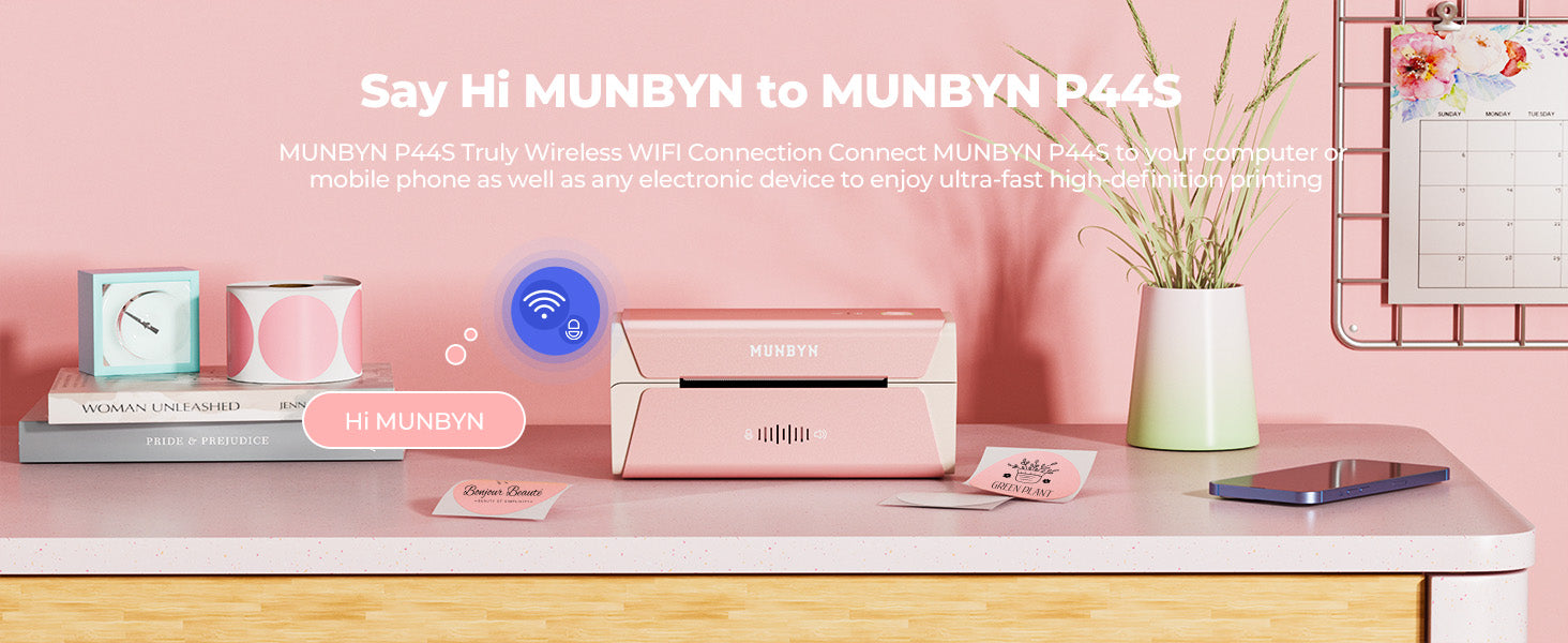 The MUNBYN P44S WiFi shipping label printer P44S provides convenience, efficiency and accessibility for users.