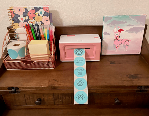 Use a MUNBYN thermal label printer to print stickers at home on demand.
