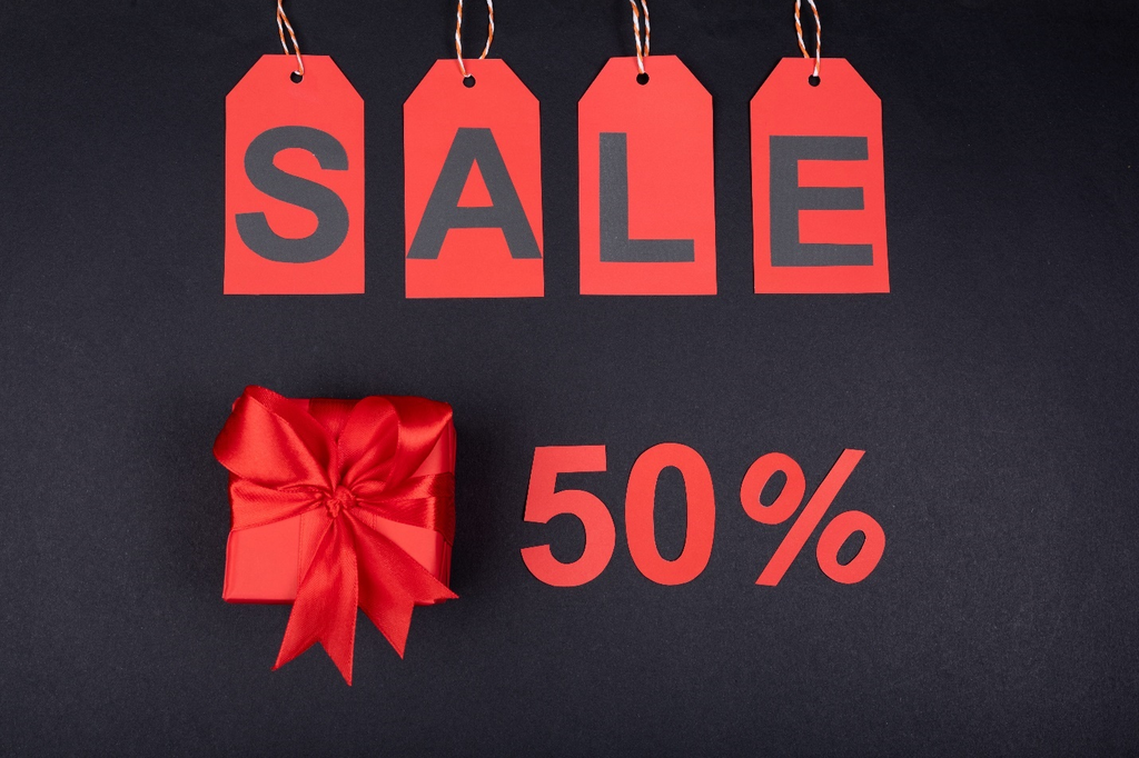 Give a 50 percent discount on holiday sales.