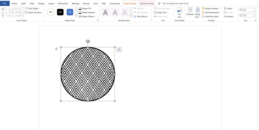 Set with the "Texture" and "Gradient" options in Word until you get the ideal background for your round stickers.