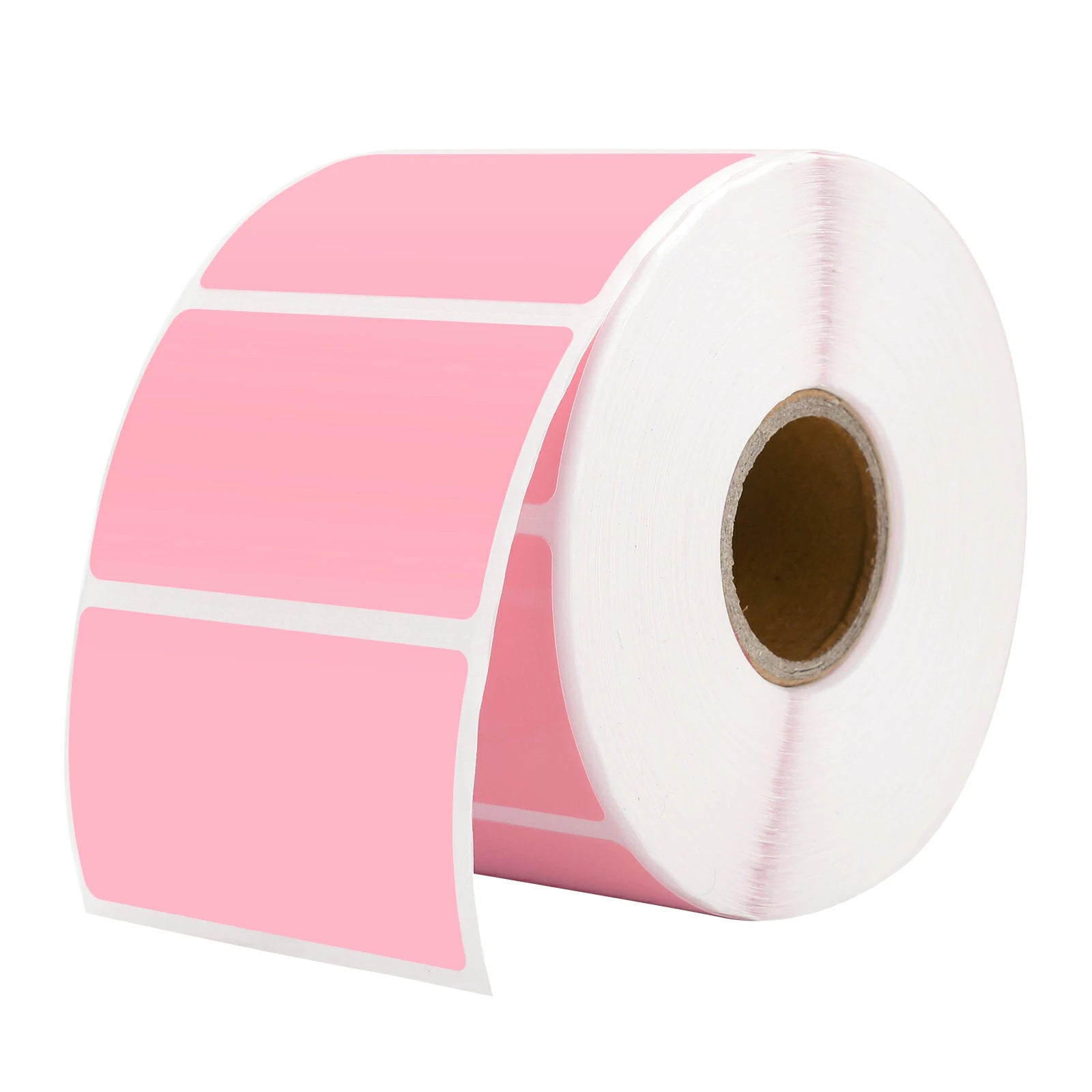 Pink Rectangle Direct Thermal Sticker Labels