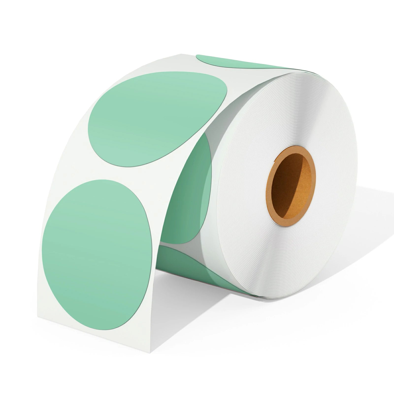 Mint Circle Direct Thermal Sticker Labels