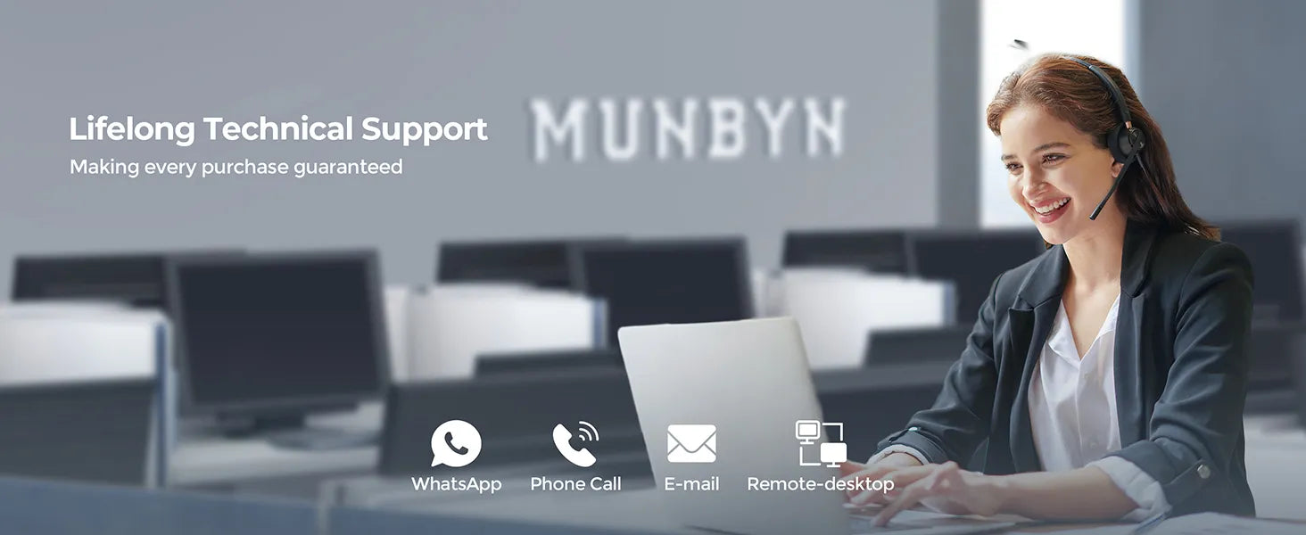 MUNBYN P129S wireless printer offers lifetime technical support to ensure customer satisfaction.