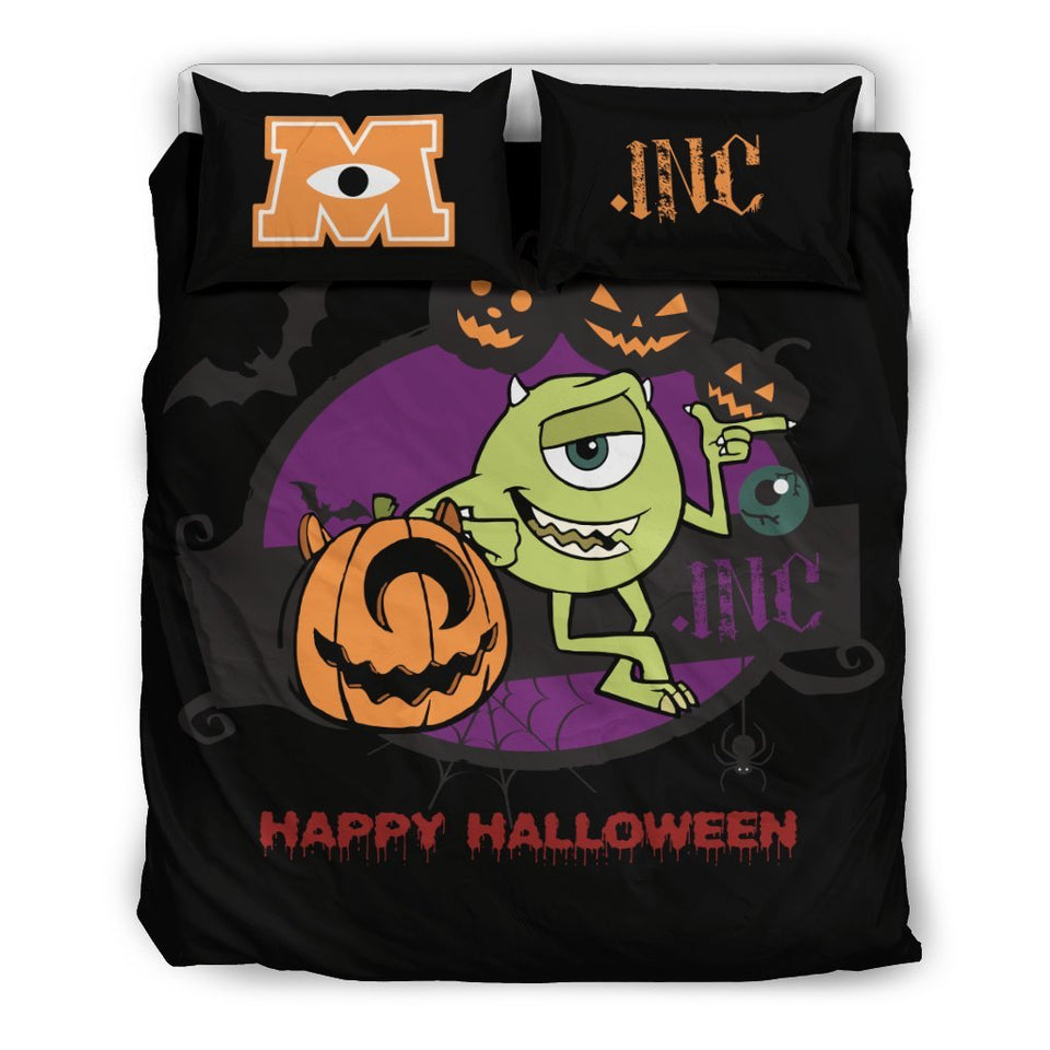 Monster Inc Happy Halloween Bedding Set Duvet Cover And