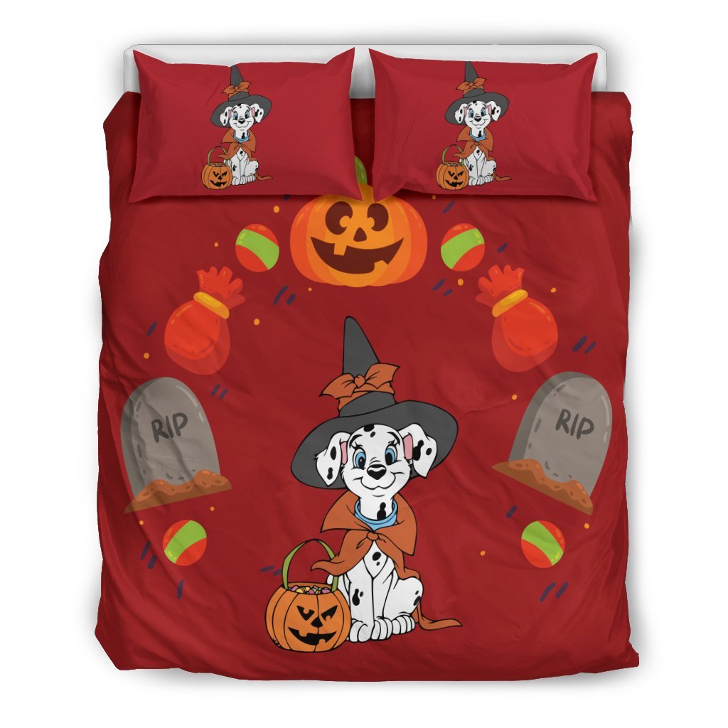 Dalmatian Halloween Bedding Set 2 Duvet Cover And Pillowcase Set