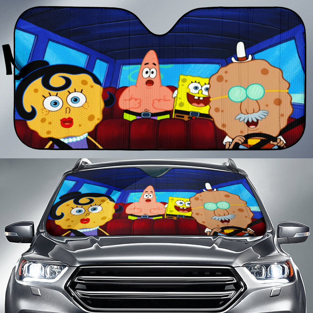 Spongebob Running Vacation Car Sun Shades 99shirt