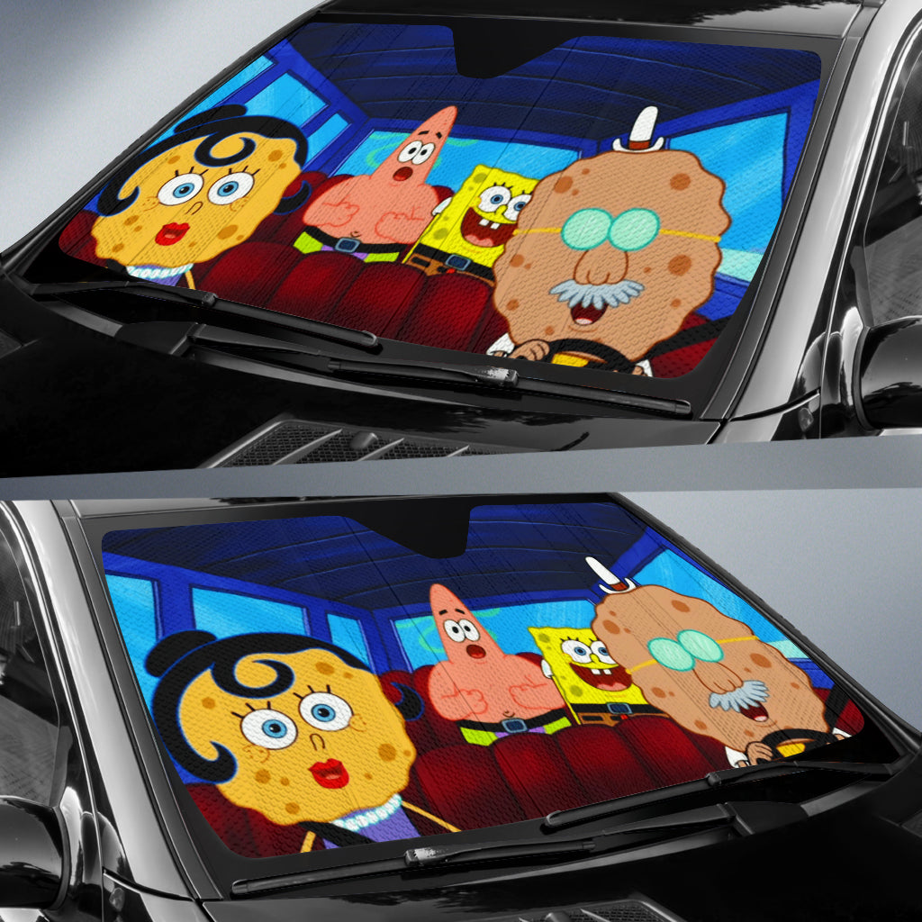 Spongebob Running Vacation Car Sun Shades 99shirt