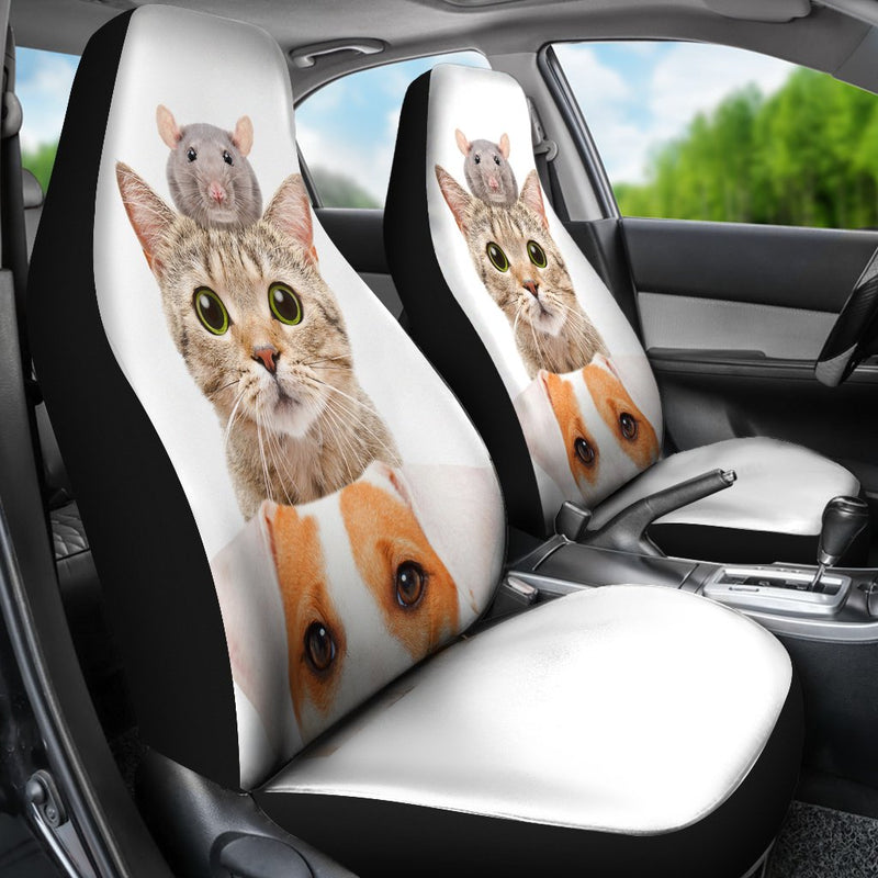 Cat Dog Mice Funny Seat Covers