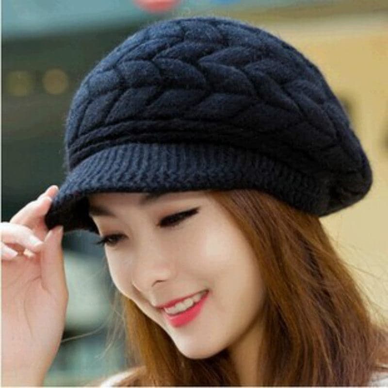 CAROLINE Design Women's Trendy Fashion Stylish Knitted Beanie Bonnet Cap Hat