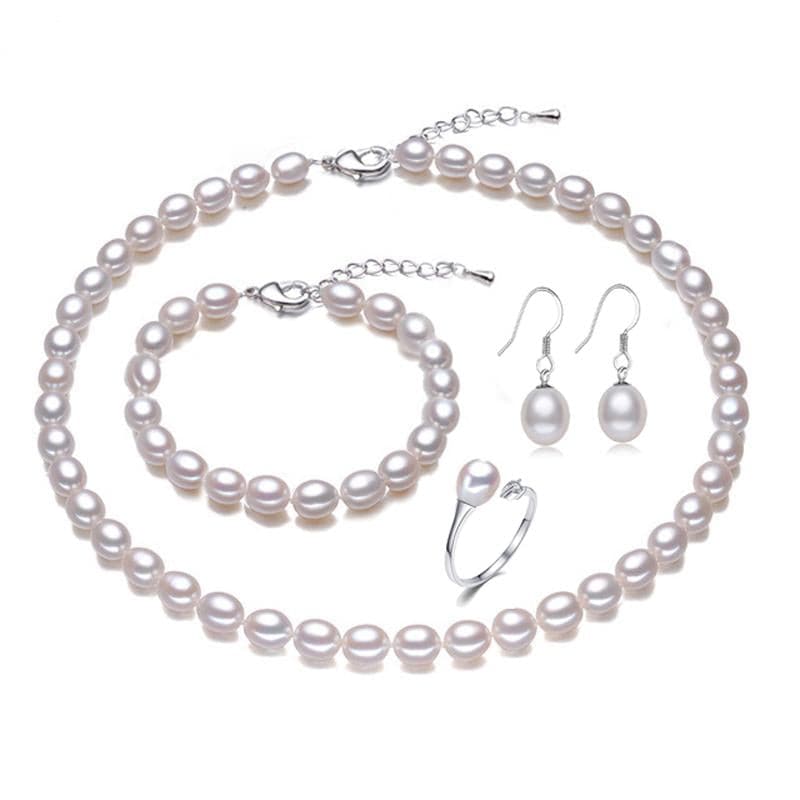 LACEY Women's Genuine Natural Freshwater Pearl Jewelry Set